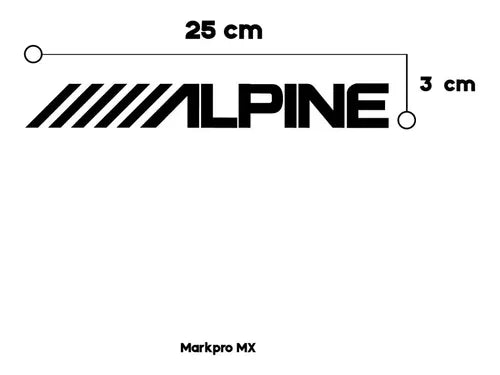 Stickers Vinil P/auto ALPINE - Tuning Deportivo (1 Pza)