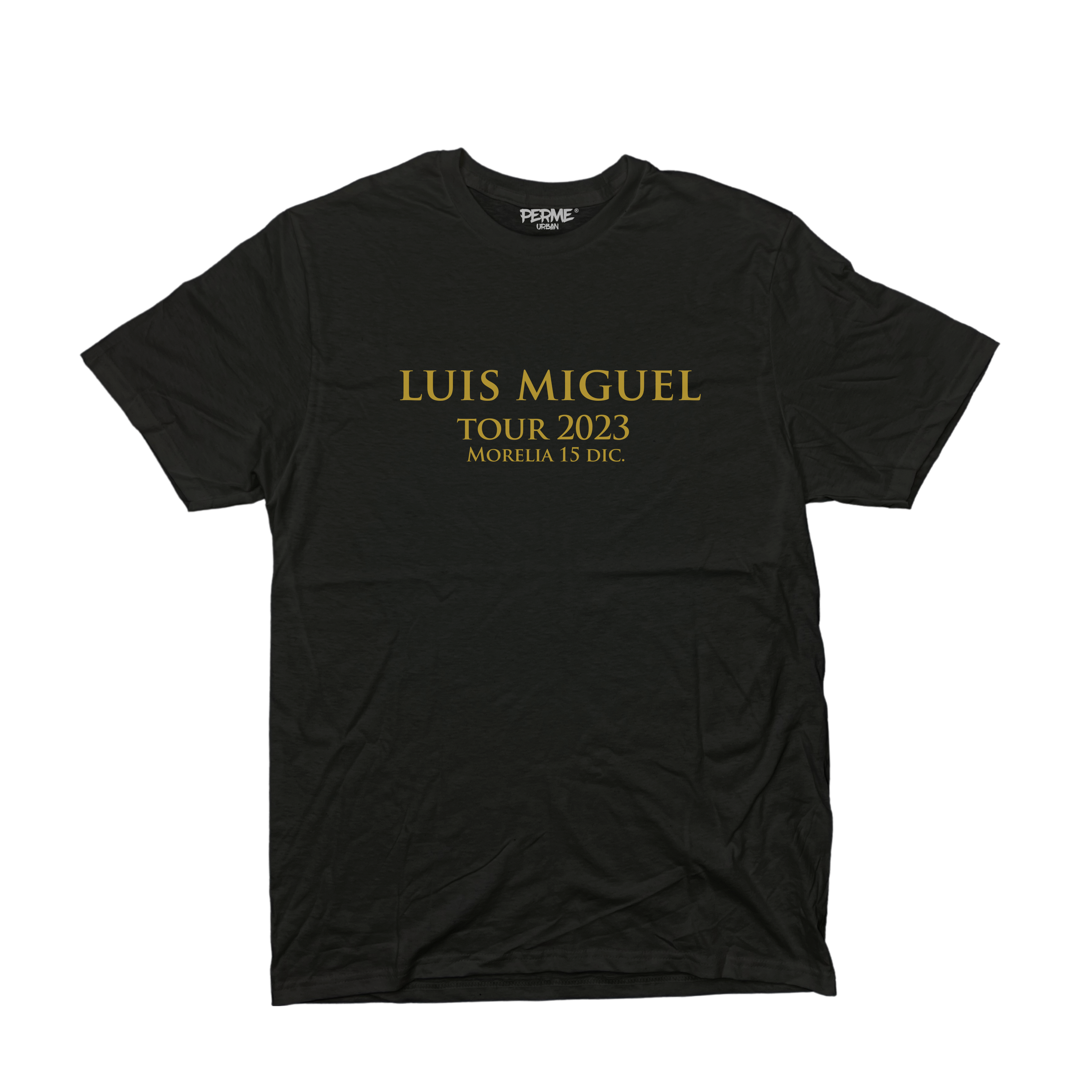 Playera LUIS MIGUEL Tour 2023 PERME URBAN para Caballero- Ciudades y Fechas