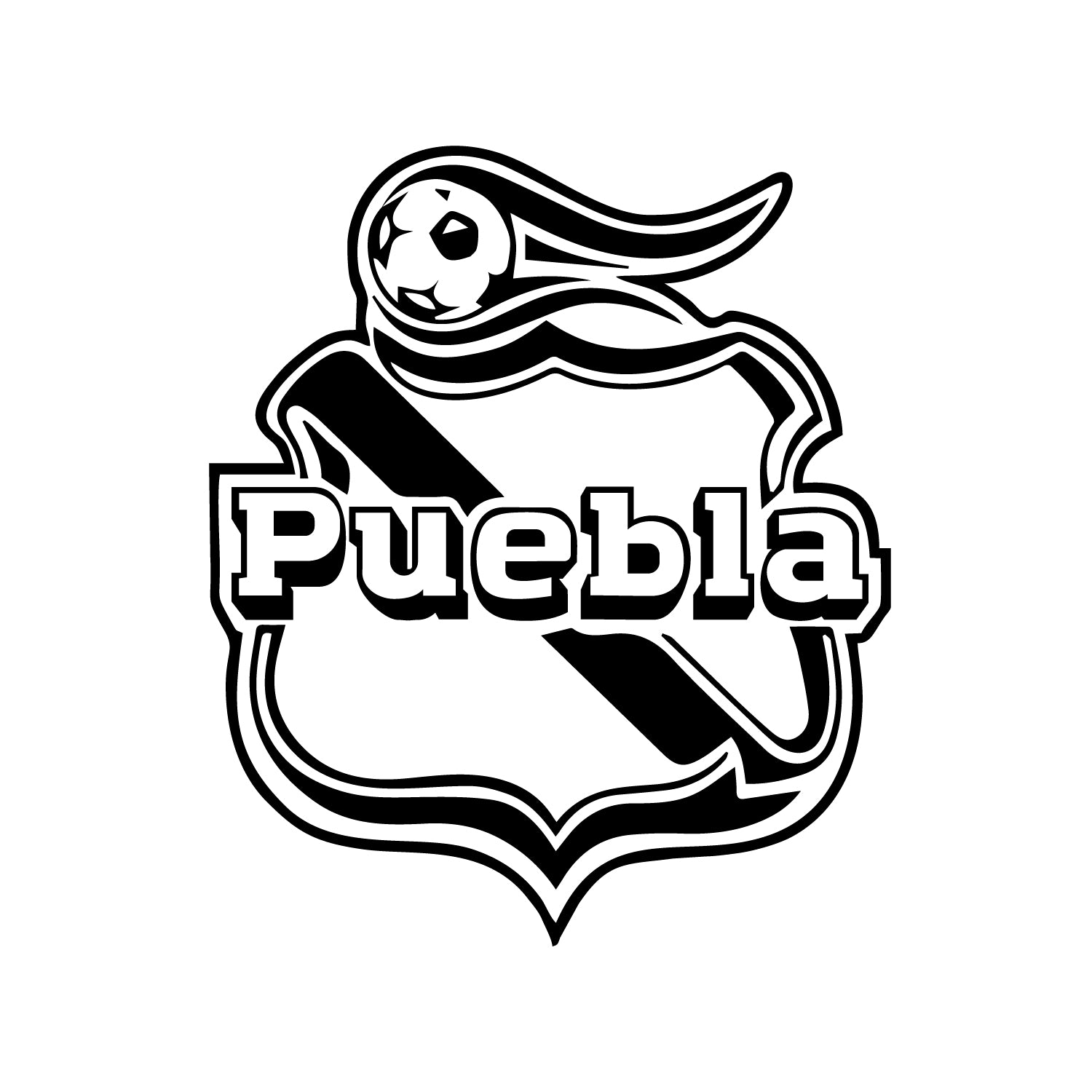 Stickers Vinil P/auto Liga MX PUEBLA (1 Pieza)