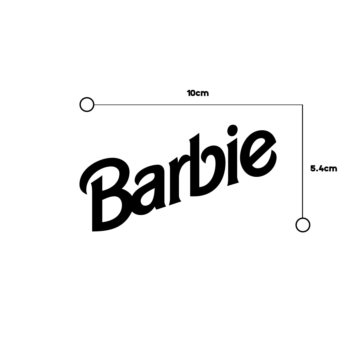 Stickers Vinil P/auto Modelo Barbie  (1 Pieza)