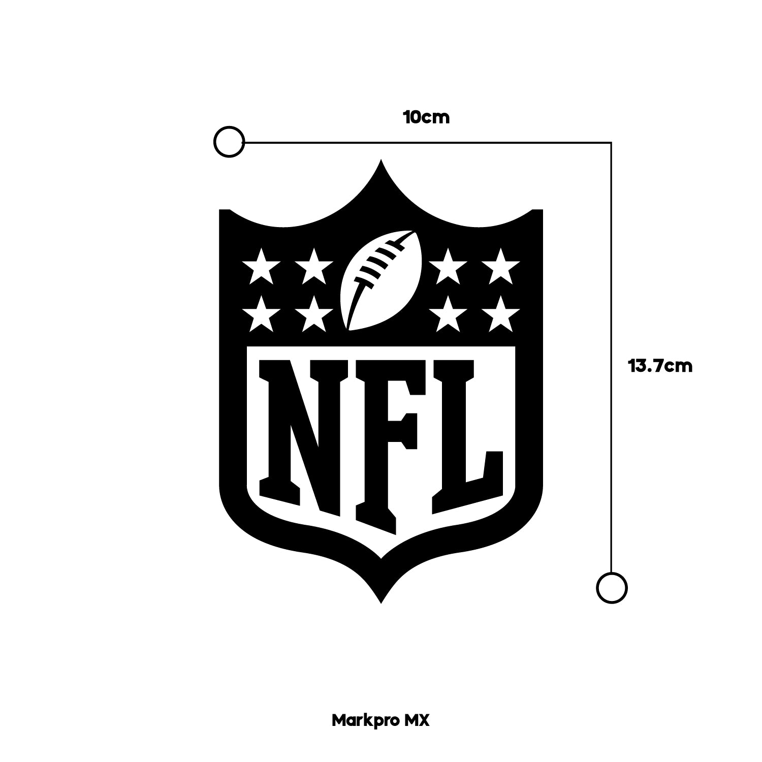 Stickers Vinil P/auto Modelo Liga Futbol Americano NFL  (1 Pieza)
