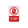 Señalamientos Seguridad Protección Civil Tipo: PROHIBICIÓN Medidas 20x30cm