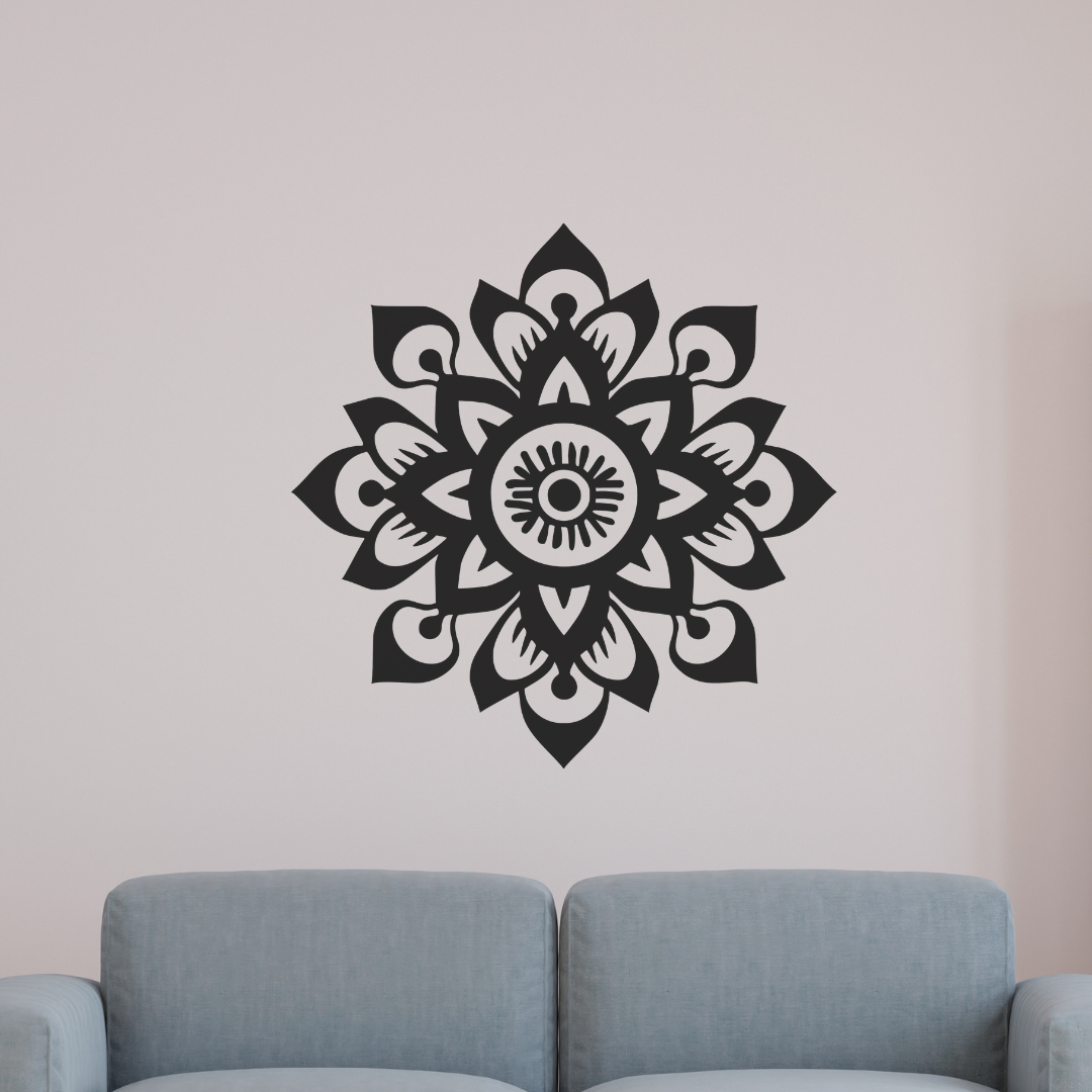 Vinil Decorativo P/pared Tendencia Mandala Mod 1 60 x 60 cm