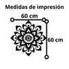 Vinil Decorativo P/pared Tendencia Mandala Mod 1 60 x 60 cm