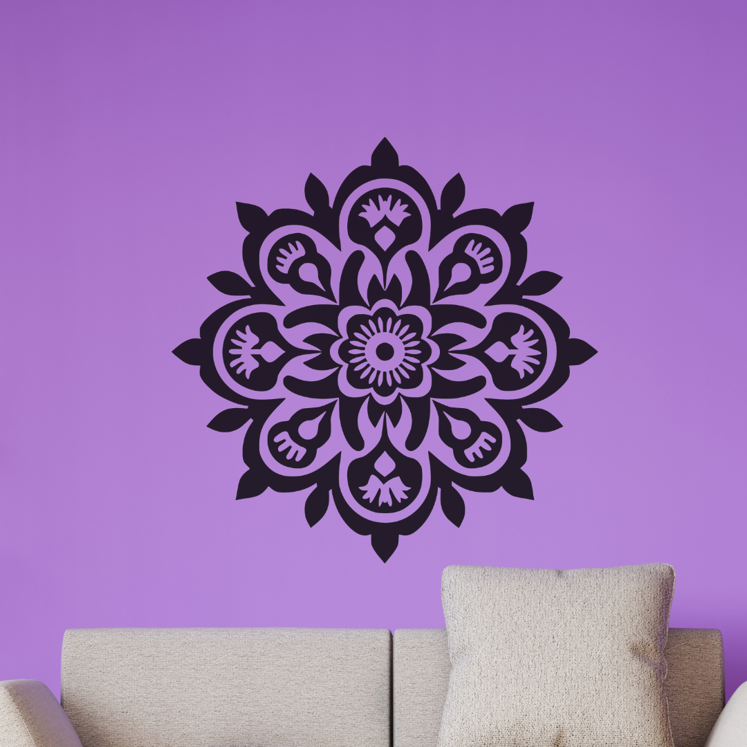 Vinil Decorativo P/pared Tendencia Mandala Mod 3 - 60 x 60 cm