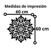 Vinil Decorativo P/pared Tendencia Mandala Mod 3 - 60 x 60 cm