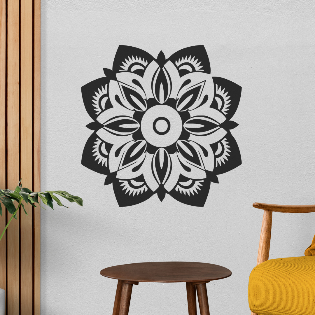 Vinil Decorativo P/pared Tendencia Mandala Mod 4 - 60 x 60 cm