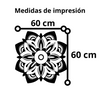 Vinil Decorativo P/pared Tendencia Mandala Mod 4 - 60 x 60 cm