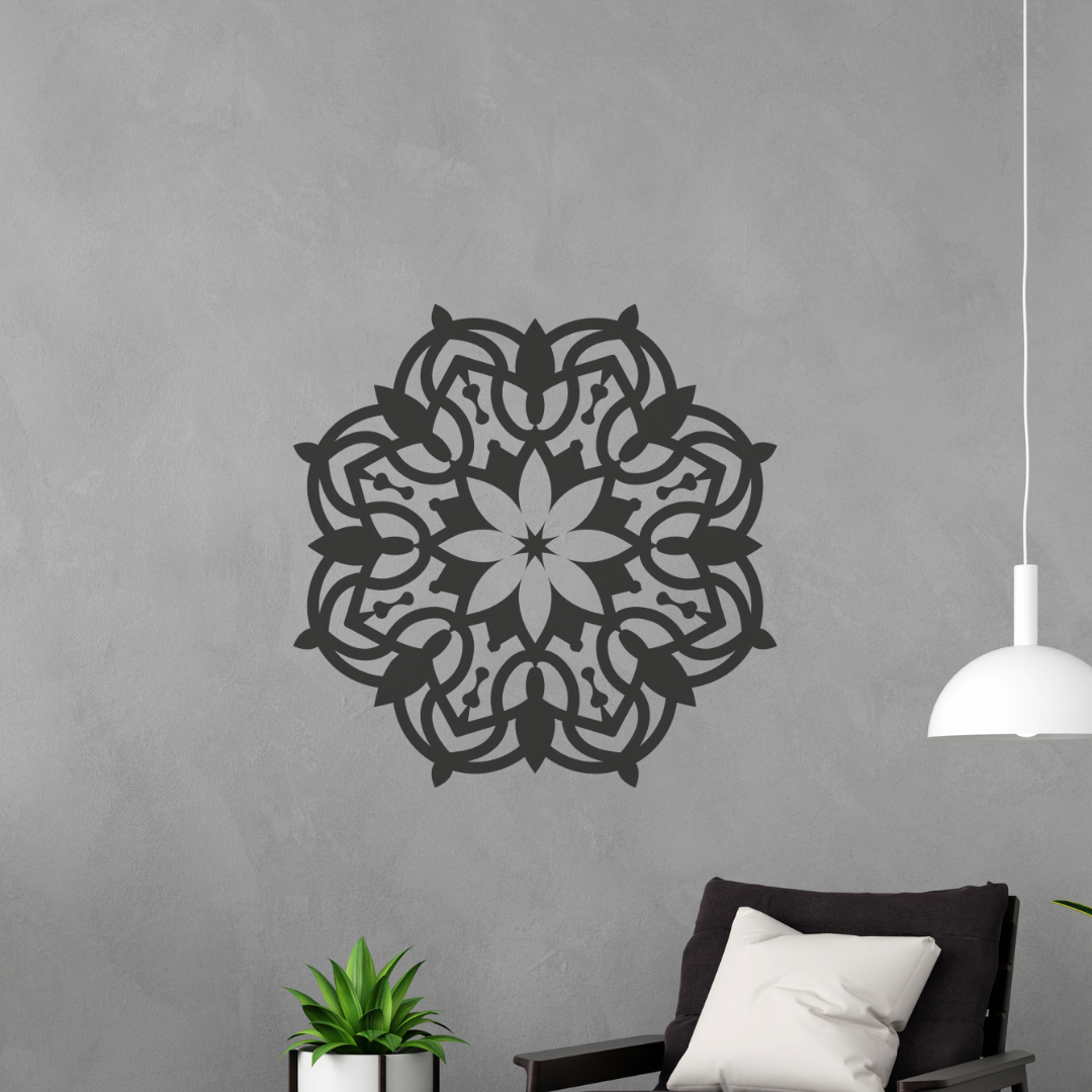 Vinil Decorativo P/pared Tendencia Mandala Mod 6 - 60 x 60 cm