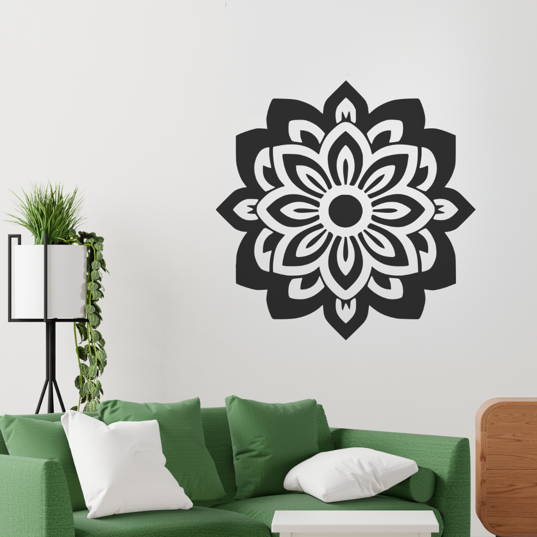 Vinil Decorativo P/pared Tendencia Mandala Mod 7 - 60 x 60 cm