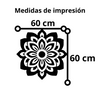 Vinil Decorativo P/pared Tendencia Mandala Mod 7 - 60 x 60 cm