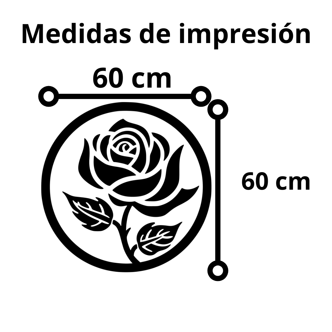 Vinil Decorativo P/pared Tendencia Rosa Circular  - 60 x 60 cm