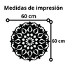 Vinil Decorativo P/pared Tendencia Mandala Mod 9 - 60x60 cm