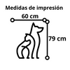 Vinil Decorativo P/pared Tendencia Cat & Dog  60 x 90 cm