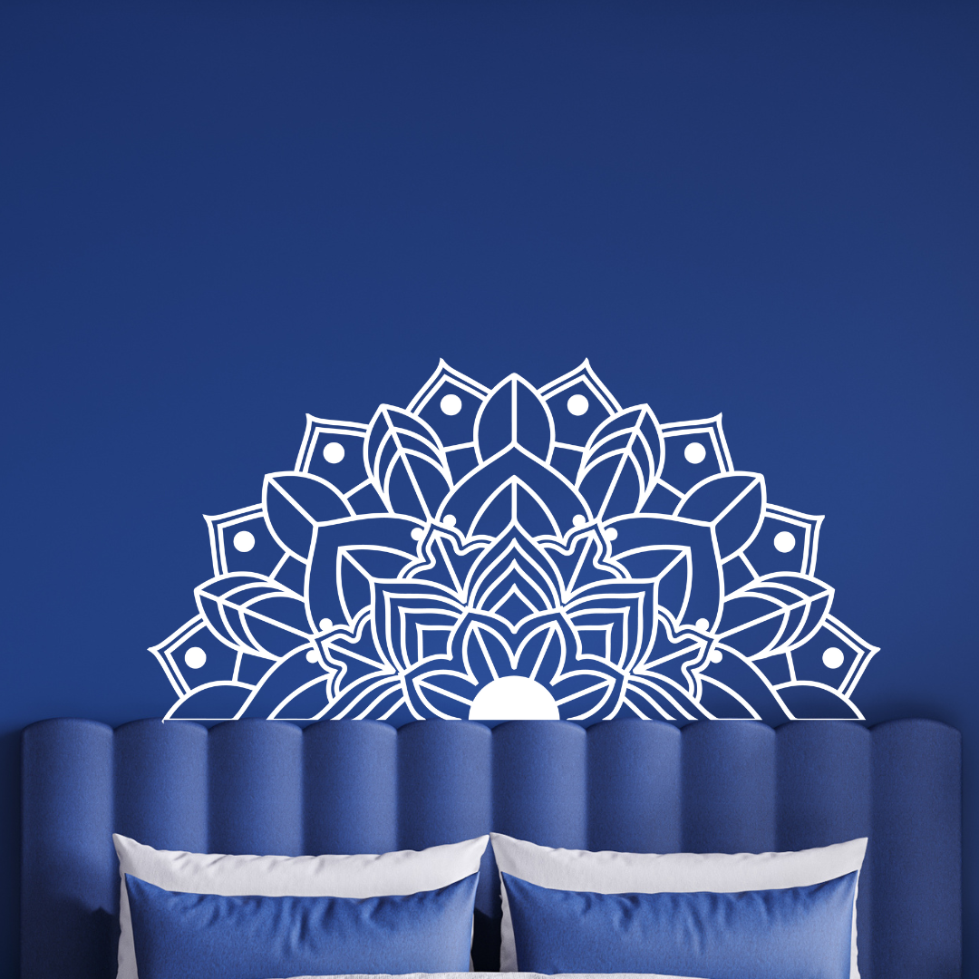 Vinil Decorativo P/pared Tendencia Mandala Mitad 120 x 60 cm