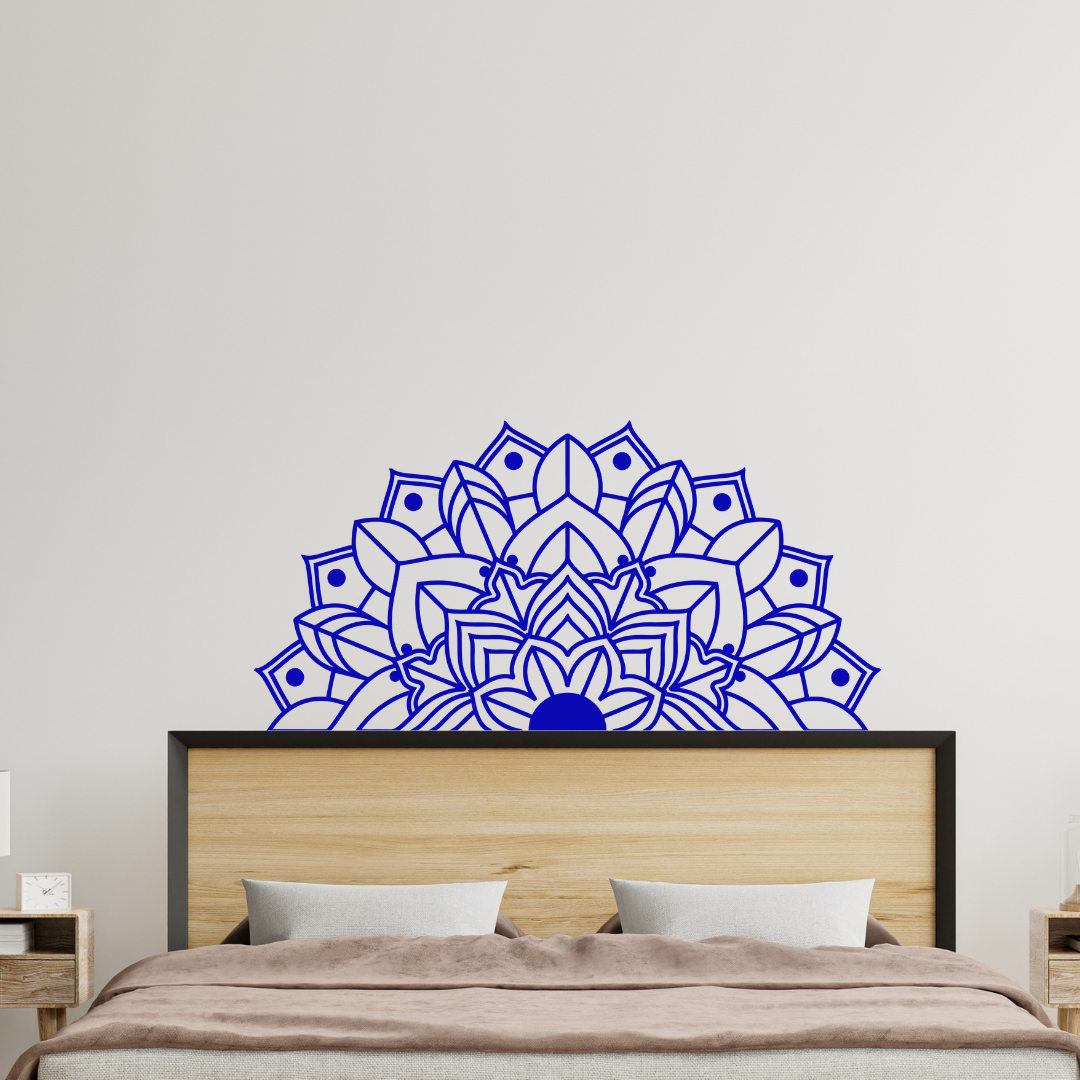 Vinil Decorativo P/pared Tendencia Mandala Mitad 120 x 60 cm