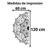 Vinil Decorativo P/pared Tendencia Mandala Mitad 120 x 60 cm