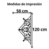 Vinil Decorativo P/pared Tendencia Mandala Mitad Modelo 2 - 120 x 60 cm