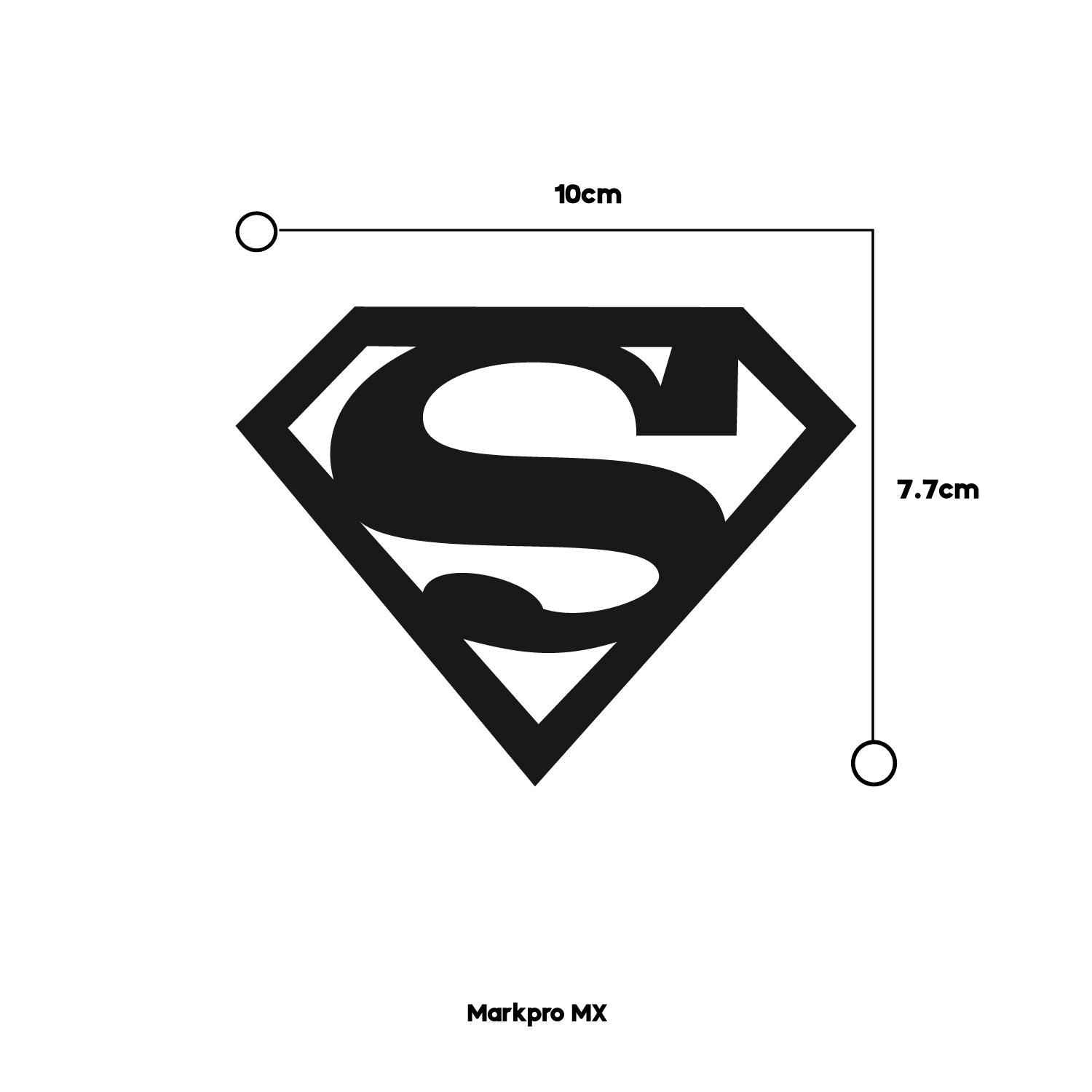 Stickers Vinil P/auto Modelo Personajes DC - SUPERMAN (1 Pieza)