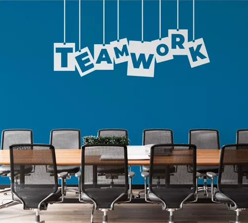 Vinil Decorativo P/pared Frase TEAM WORK .. 120x 60cm