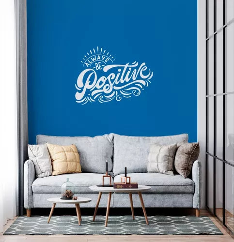 Vinil Decorativo P/pared Frase ALWAYS BE POSITIVE.. 120x 90cm