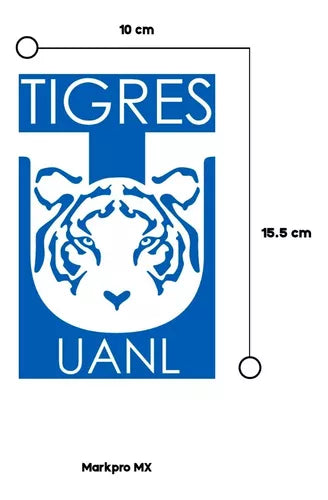 Stickers Vinil P/auto Liga MX Tigres UANL  (1 Pieza)