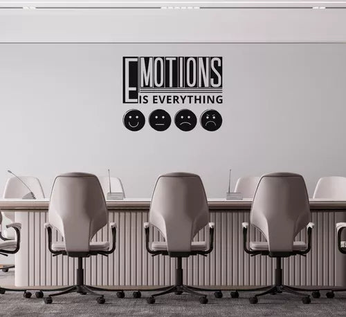 Vinil Decorativo P/pared Frase Emotions is everything.. 120x 90cm