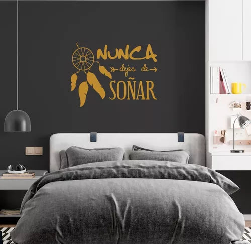 Vinil Decorativo P/pared Frase NUNCA DEJES DE SOÑAR.. 120x 90cm